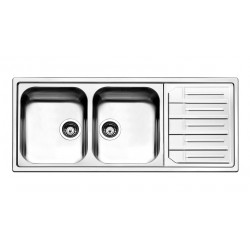 Lavello cucina 2 vasche con gocciolatoio a destra inox...