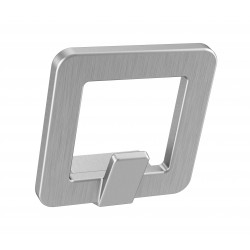 Portabito quadro 65x64 mm 1 gancio cromo satinato