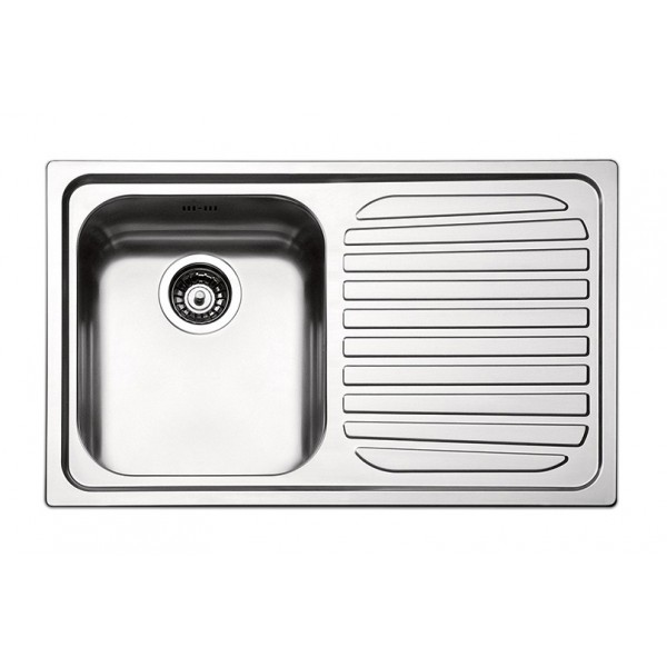 Lavello cucina 1 vasca con gocciolatoio a destra inox Apell Venezia 79x50 cm