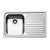 Lavello cucina 1 vasca con gocciolatoio a destra inox Apell Venezia 79x50 cm