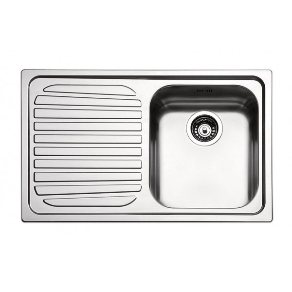Lavello cucina 1 vasca con gocciolatoio a sinistra inox Apell Venezia 79x50 cm 