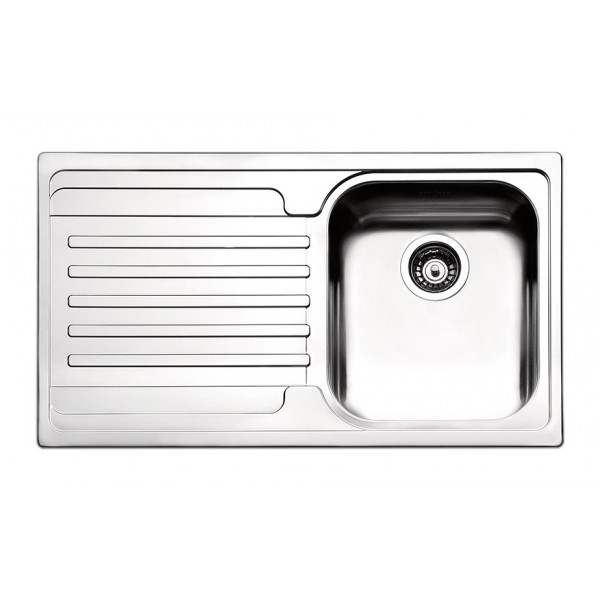Lavello cucina 1 vasca con gocciolatoio a sinistra inox Apell Venezia 86x50 cm