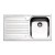Lavello cucina 1 vasca con gocciolatoio a sinistra inox Apell Venezia 86x50 cm