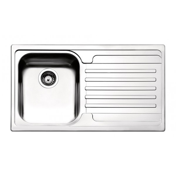Lavello cucina 1 vasca con gocciolatoio a destra inox Apell Venezia 86x50 cm