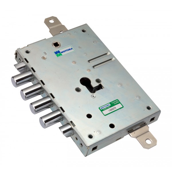 Serratura di sicurezza Mottura 85.A371-28Q ad applicare triplice cilindro europeo per porte blindate