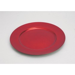 Sottopiatto natalizio ø 33 cm rosso satinato lucido