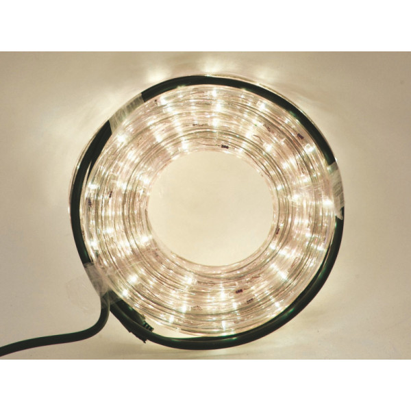 Tubo LED bianco caldo da esterno per decorazioni natalizie 10 mt 3 V