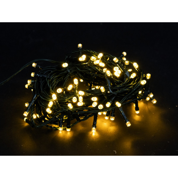 Luci di Natale per interni e esterni 180 LED bianco caldo 9 mt con controller