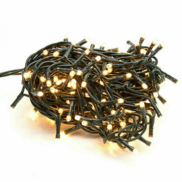 Luci di Natale per interni e esterni 180 LED bianco caldo 9 mt con controller