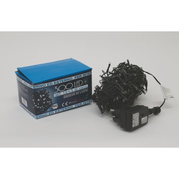 Luci di Natale 180 LED rosso 9 mt con controller