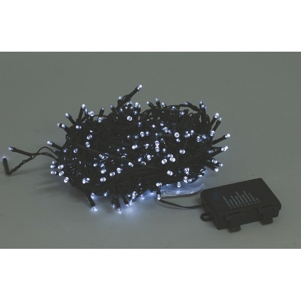 Luci di Natale 100 led colore bianco freddo 5,70 mt con controller 8 funzioni