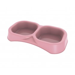 Ciotola doppia small 21x11,5x3cm colori ass