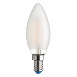Lampadina led oliva satinata a++ 4 / 40w e14 l/cal