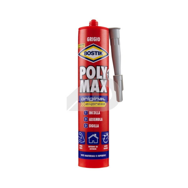 Colla universale Bostik Poly Max Original Express grigio in cartuccia 425 grammi D6127