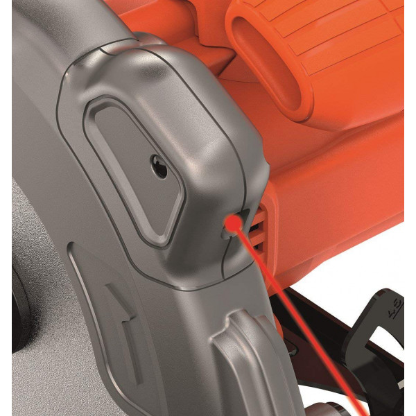 Sega circolare 1250 w d. 190 mm guida laser + accessori cs1250l-qs black+decker
