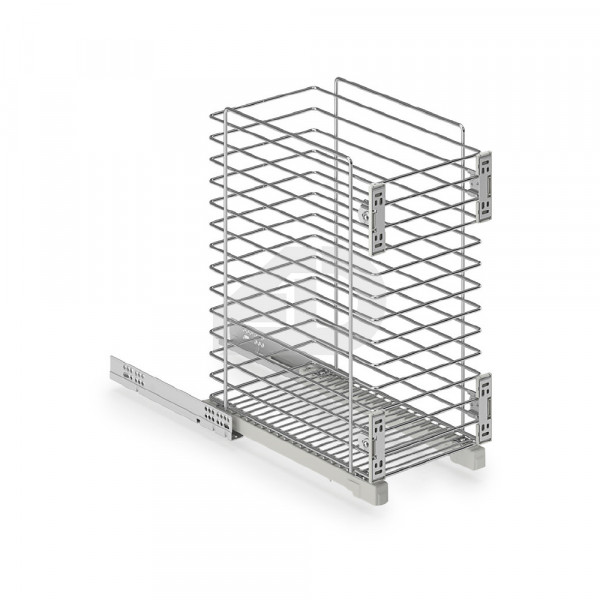 Portabiancheria quadro a estrazione manuale con staffe 60x45cm Inoxa 2123S cromo