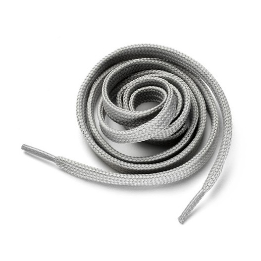 Lacci piatti 100 cm grigio