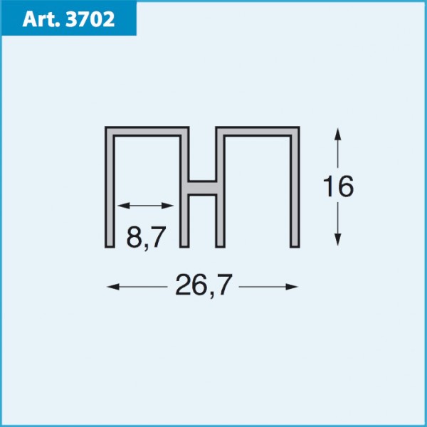 Guida superiore all. argento 26,5x16 vetro (4 mt)