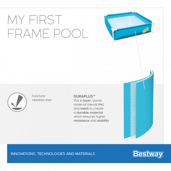 Piscina per bambini Bestway 56217 Steel Pro Frame 122x122x30,5 cm