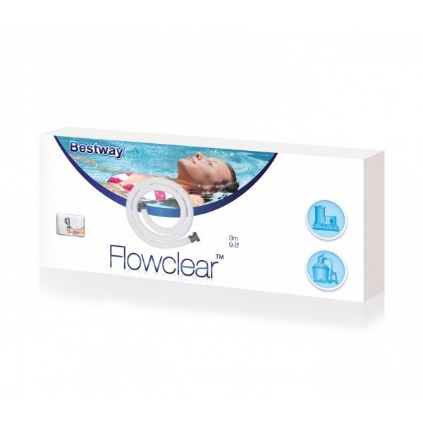 Tubo per pompe e filtri sabbia piscina Bestway 58368 da 3 metri Ø 38mm