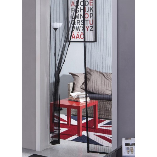 Zanzariera magnetica per porta 120x240cm nera