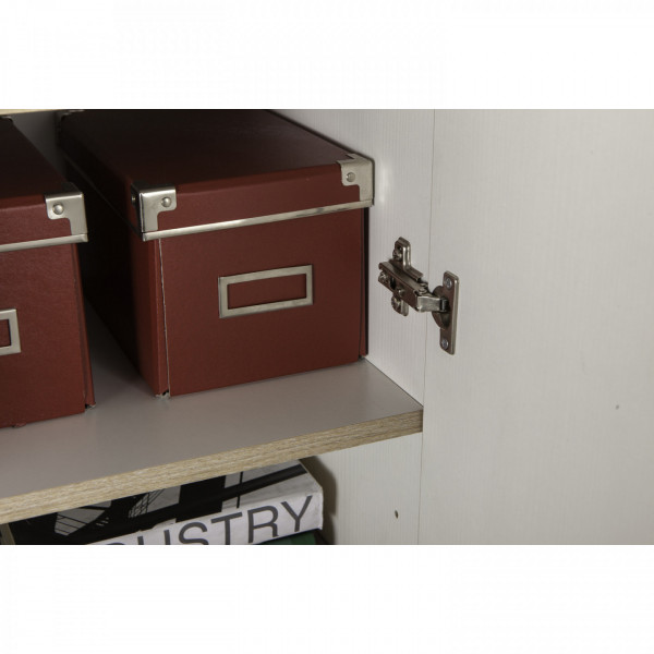 Armadio ufficio multiuso 7 ripiani 69x36x181 cm colore rovere