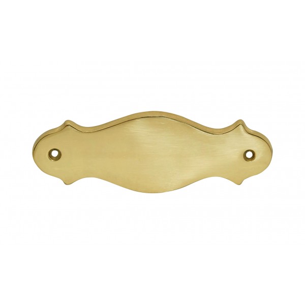 Piastra portanome int. 100 mm 125x45 ottone lucido