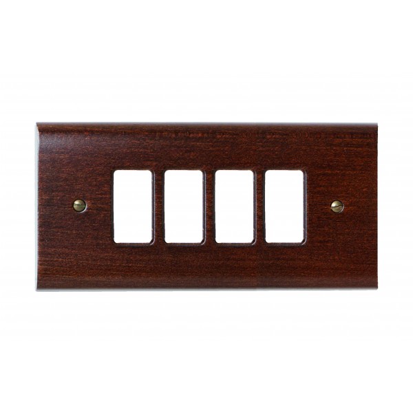 Coprinterruttore magic 4 posti legno noce