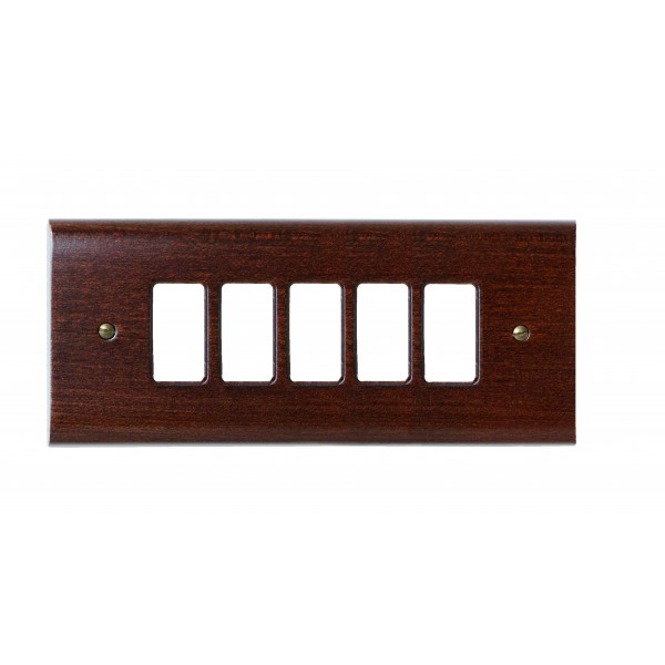 Coprinterruttore magic 5 posti legno noce