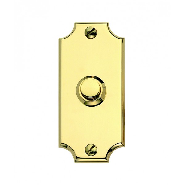 Campanello sagomato 40x85 mm ottone lucido
