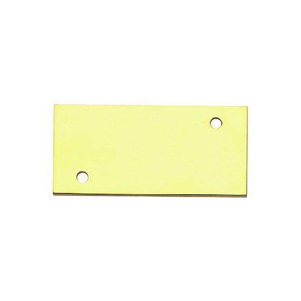 Piastra portanome 18x60 mm ottone lucido