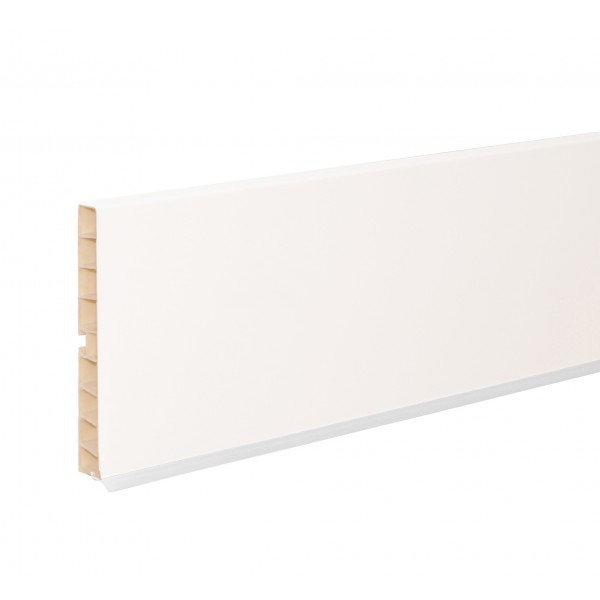 Zoccolo per cucina in PVC colore bianco cedro h 100 mm 4 mt