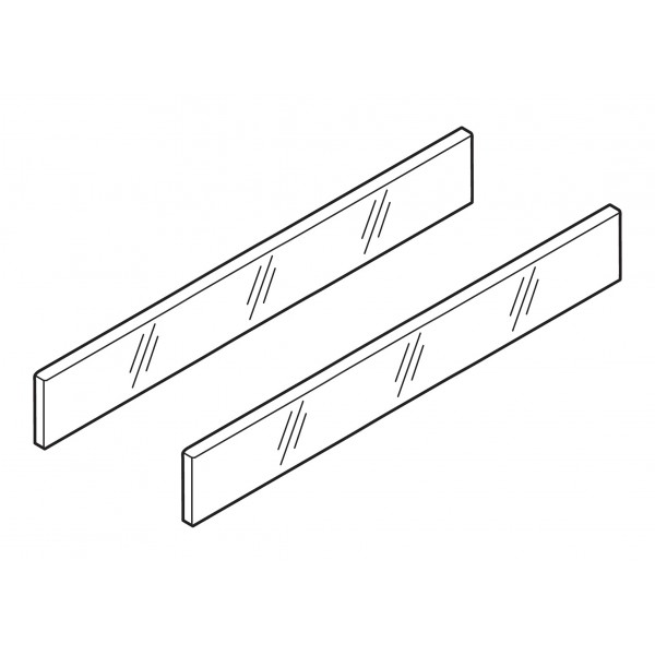 Elementi inser. vetro 467x59,5 mm trasp. satinato