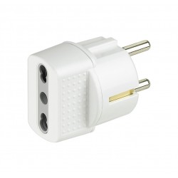 Adattatore spina schuko presa 2p+t colore bianco