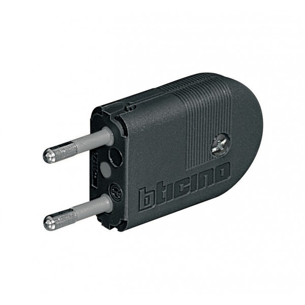 Spina volante orientabile 2p 10a colore grigio