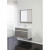 Composizione bagno Fabula con mobile lavello specchio e luce bianco e cemento 92x47x58 cm