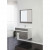 Composizione bagno Fabula con mobile lavello specchio e luce bianco e cemento 92x47x58 cm