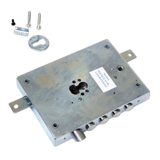 Serratura di sicurezza Dierre IMBNE42-10-7-S ad applicare triplice cilindro europeo per porte blindate