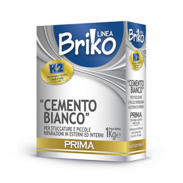 Briko k2 - cemento 1 kg interni / esterni bianco