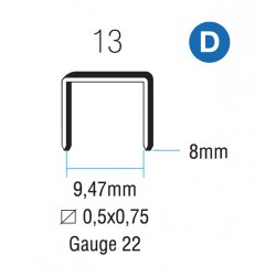 Punti m 13/8 d per cucitrici 9,47x8 mm (5000 pz)