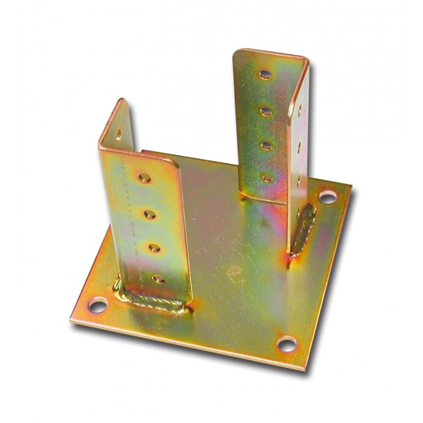 Supporto travi c/piastra 90x90 mm zinco + -brico