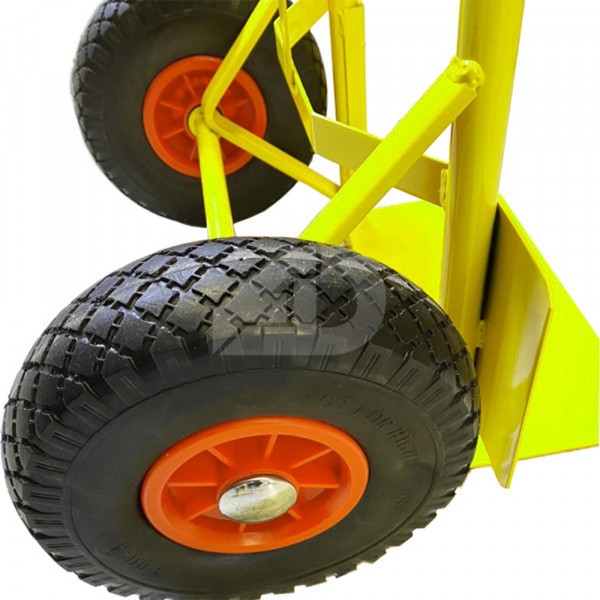 Carrello portapacchi a due ruote piene portata 200 kg giallo