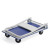 Carrello con manico pieghevole portapacchi 4 ruote portata 150kg blu e grigio