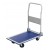 Carrello con manico pieghevole portapacchi 4 ruote portata 150kg blu e grigio