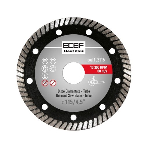 Disco diamantato d. 115 mm turbo best cut edilizia
