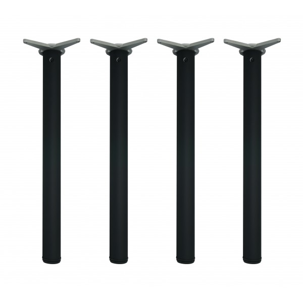 Gambe per tavolo diametro ø 60 mm – 71 cm acciaio nero 
