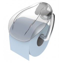 Portarotolo light 15,5x6,5x17,4cm colore trasp.