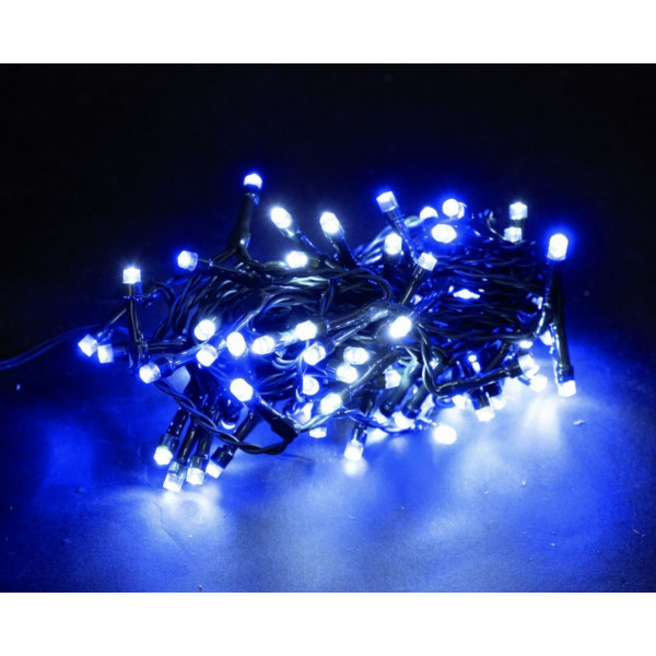 Luci di Natale per interni e esterni 180 LED bianco freddo blu 9 mt con controller