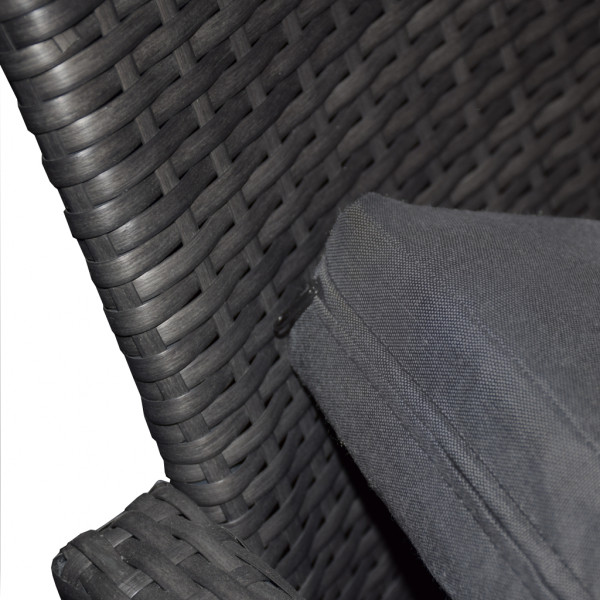Set da giardino Congo con tavolo divano e due poltrone grigio