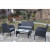 Set da giardino Congo con tavolo divano e due poltrone grigio
